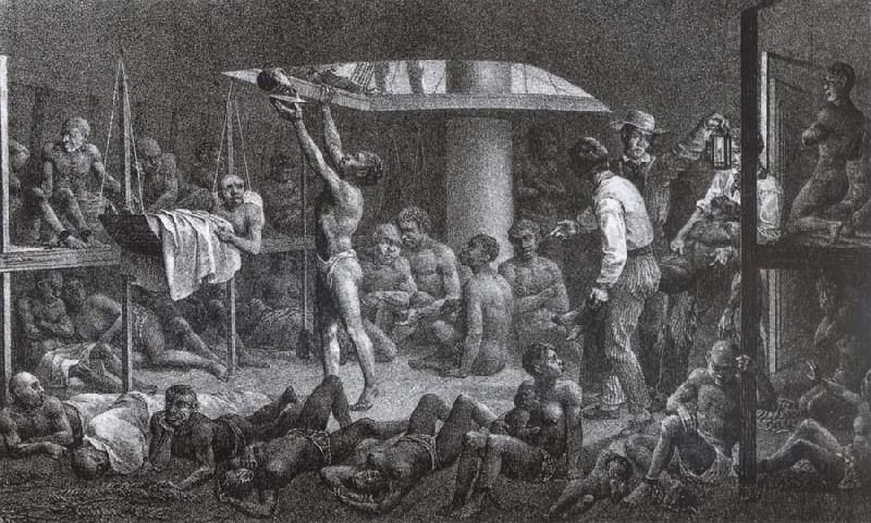 Johann Moritz Rugendas The hold of a slave ship